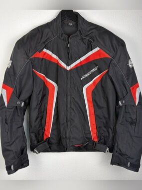 AGVSPORT Hydrobloc Motorcycle Jacket Men XL Armored Black Red Riding Biker
